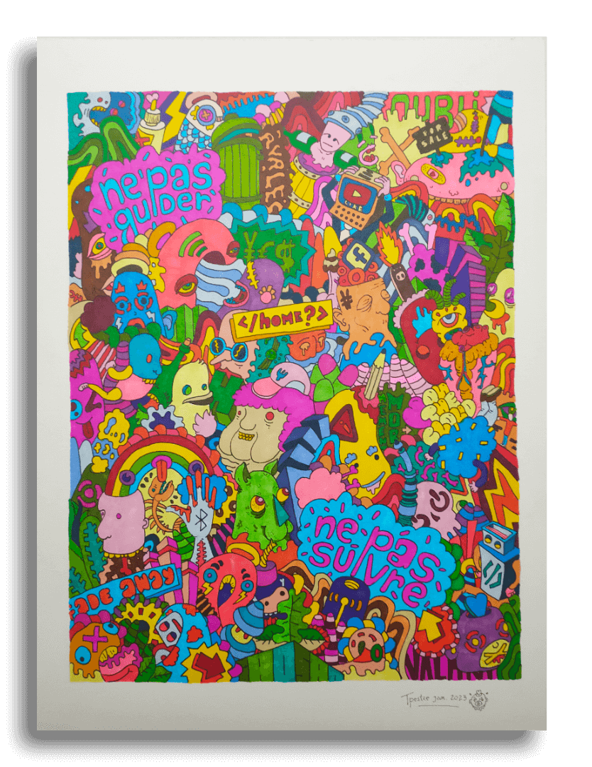 Dessin dans le style de Thomas Pestre.